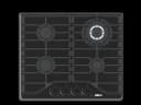 ST-AO-6041BG (Döküm) Black Kristal Cam Ocak