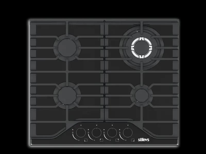 ST-AO-6041BG (Döküm) Black Kristal Cam Ocak