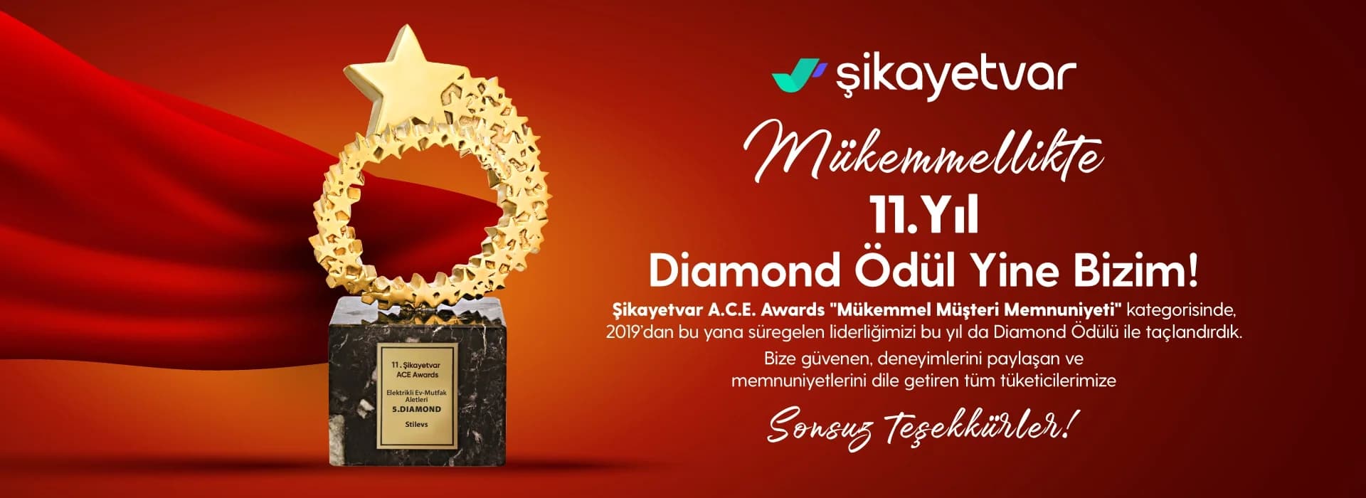Şikayetvar A.C.E. Awards — Mükemmellikte 11. Yıl Diamond Ödülü
