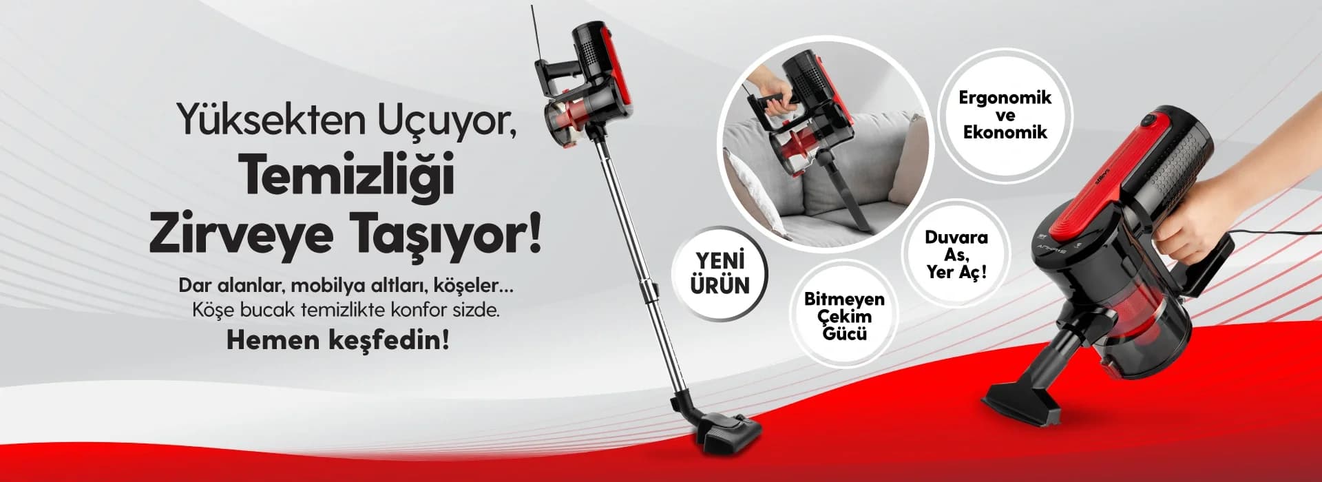 Stilevs yeni şarjlı dikey süpürge — bitmeyen çekim gücü