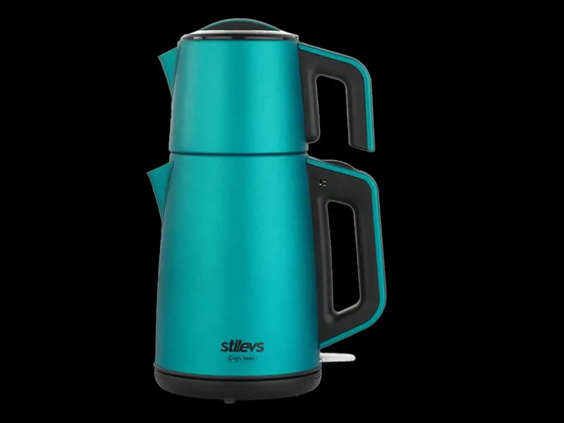 ST-Çays Inox Çelik Çay Makinesi - Sedefli Mavi