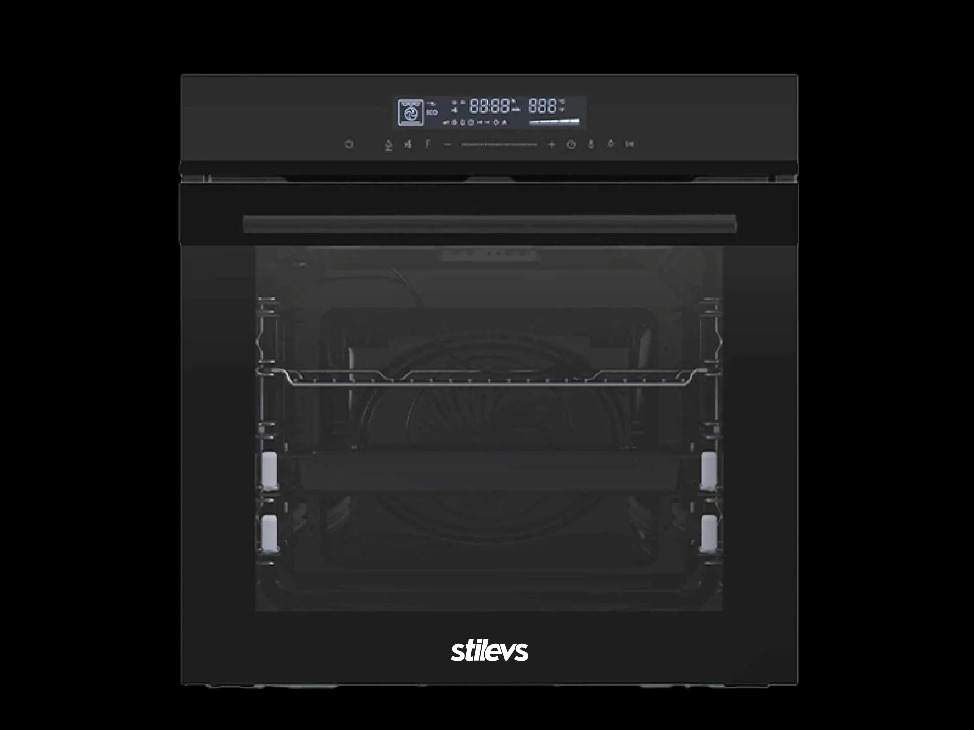 ST-AF-7ET13CD (3 Cam) Black Dijital Turbo Fırın 74 lt